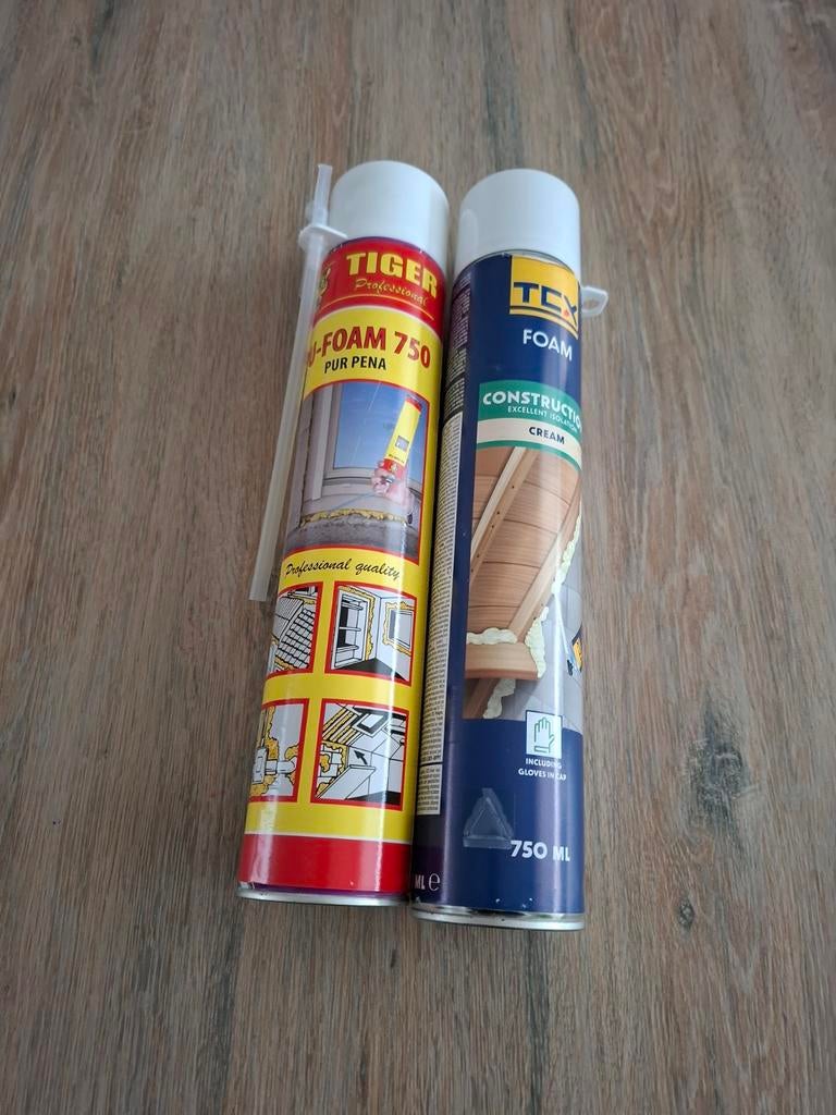 PUR Schuim Isolatie Spuitbussen, Minder dan 4 cm, Dakisolatie, Nieuw, Ophalen of Verzenden