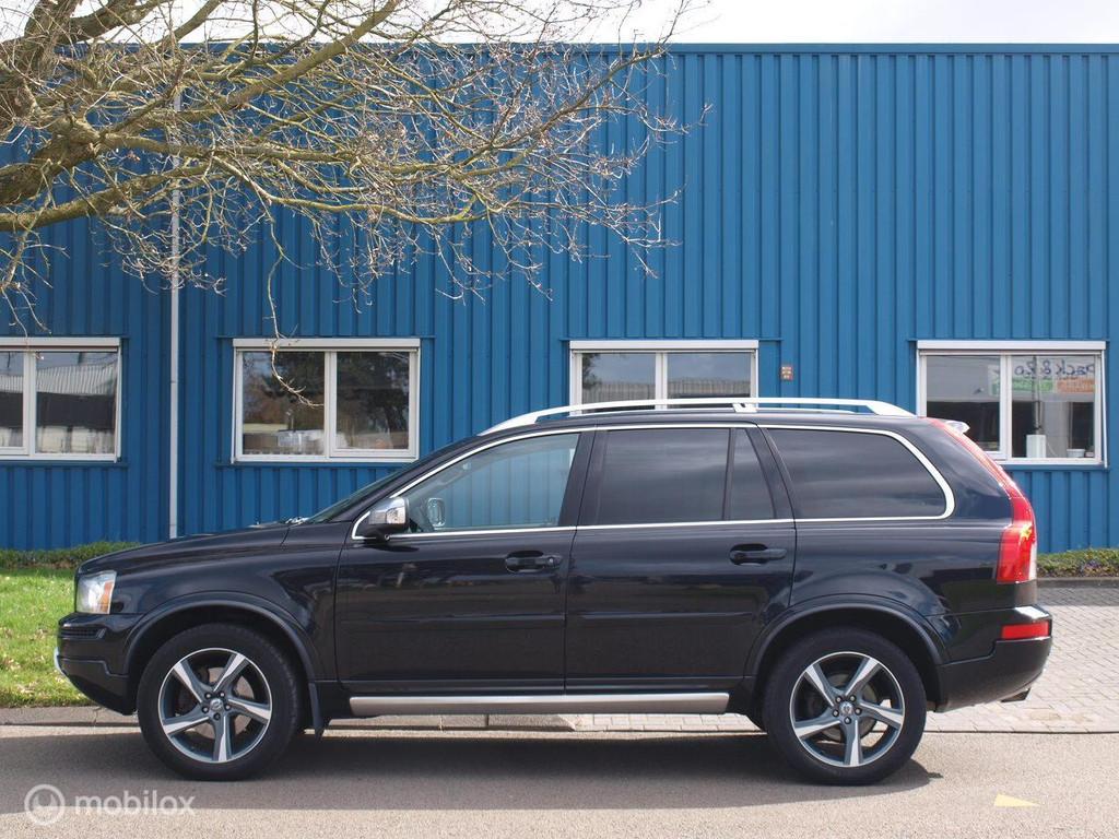 Volvo XC90 7P AWD 2.4 D5 200 Aut6 R-Design Leer Xenon Pdc 19, Auto's, Volvo, Euro 5, Gebruikt, Zwart, 7 stoelen