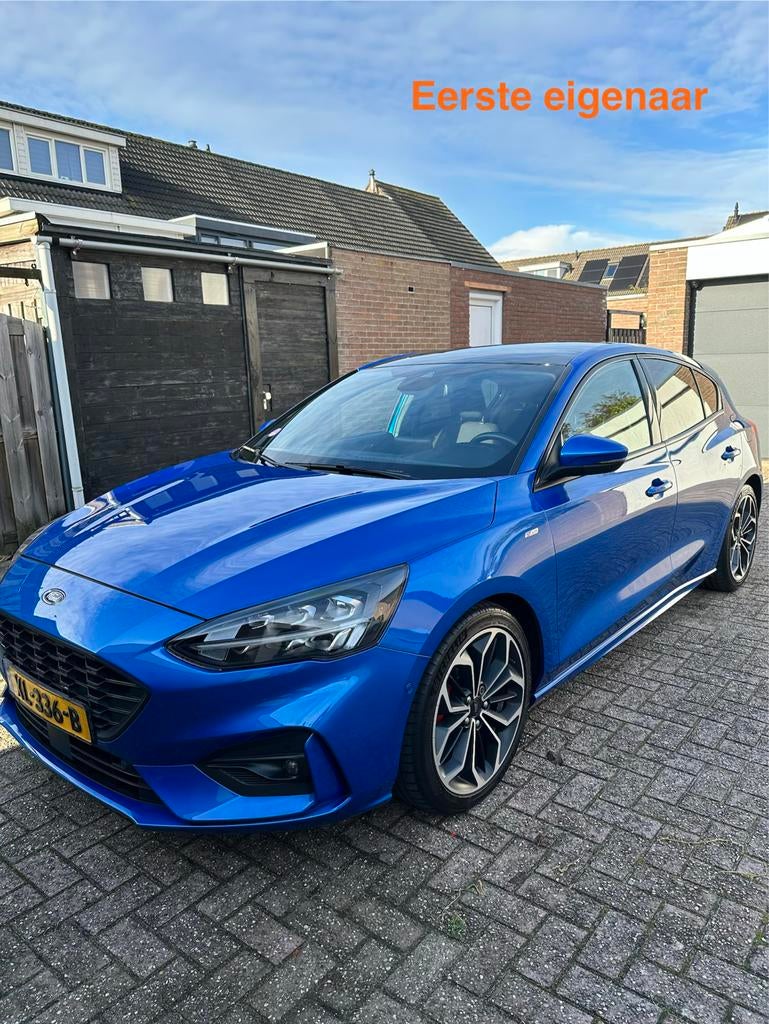 Ford Focus  ST-Line 1.0 Ecoboost 125pk Eerste eigenaar, 125 pk, Blauw, Origineel Nederlands, Handgeschakeld