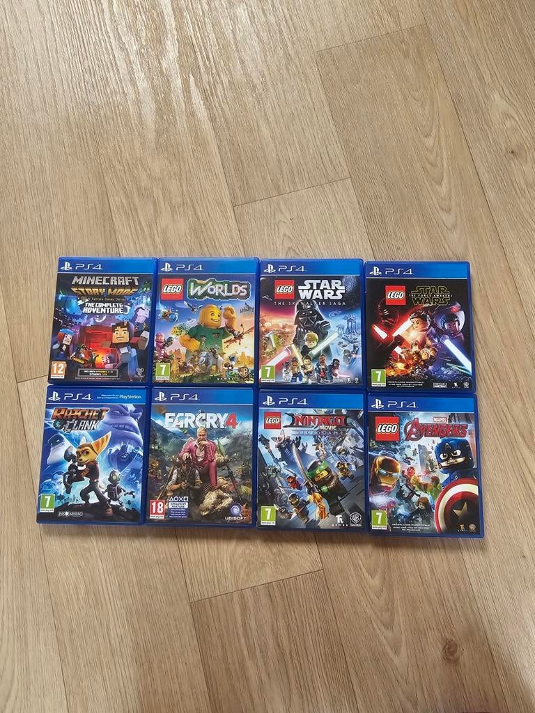 8 PS4 Spellen, 1 speler, Ophalen, Zo goed als nieuw