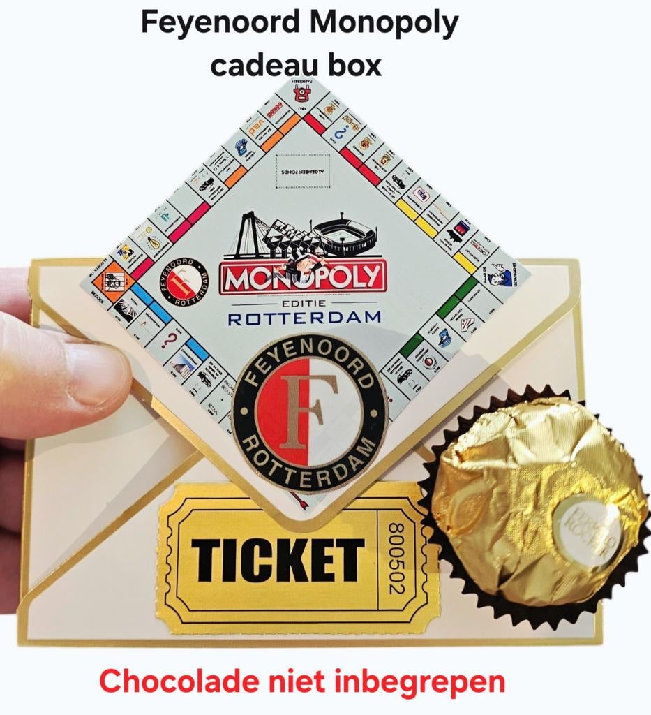 Feyenoord Monopoly Cadeau Box - Rotterdam Editie, Vijf spelers of meer, Ophalen of Verzenden, Nieuw, Hasbro