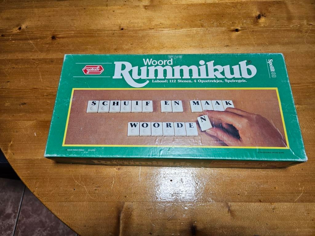 Woord Rummikub - Letter Rummikub Spel, Hobby en Vrije tijd, Ophalen of Verzenden, Minder dan 500 stukjes, Gebruikt, Overige typen