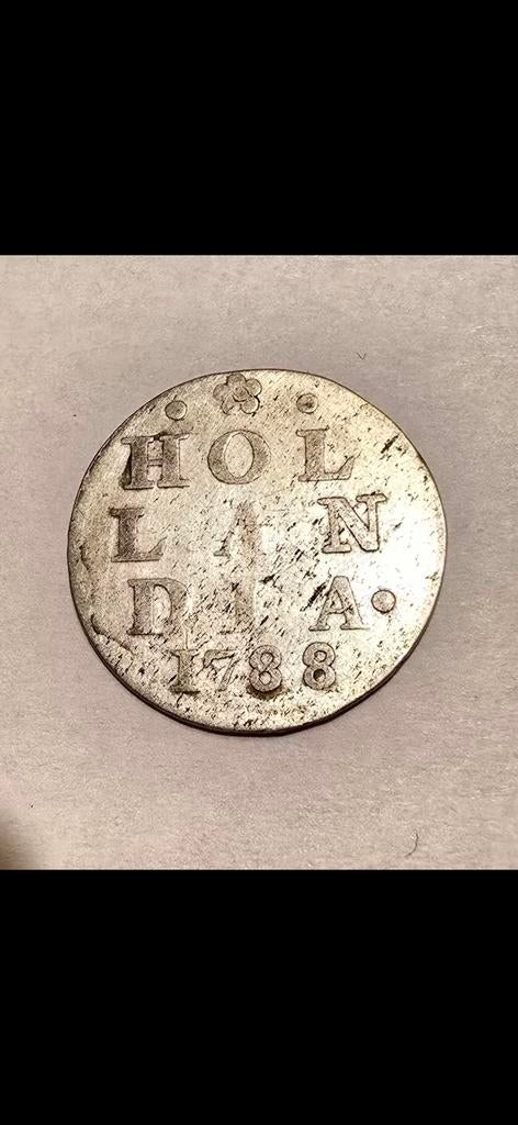 Zilveren Duit Holland 1788 - VOC-tijdperk, Postzegels en Munten, Munten | Nederland, Ophalen of Verzenden, Vóór koninkrijk, Overige waardes