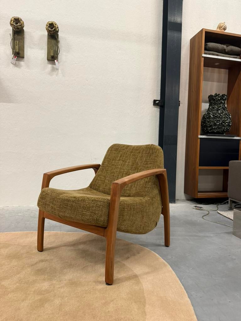 Nieuw Jori Lagom Fauteuil Bembebis stof Design stoel Noten, Huis en Inrichting, Jori, Nieuw, 75 tot 100 cm, Ophalen of Verzenden