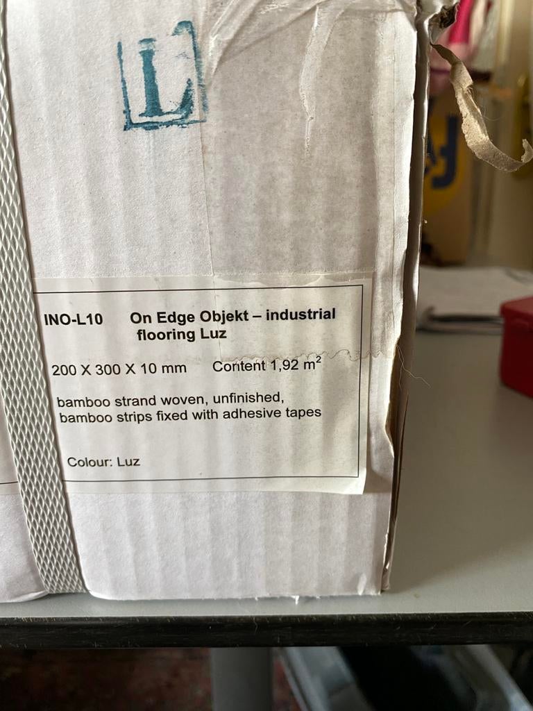 Bamboe bamboo parket, Crème, Smalle latten, Nieuw, 25 tot 50 m²