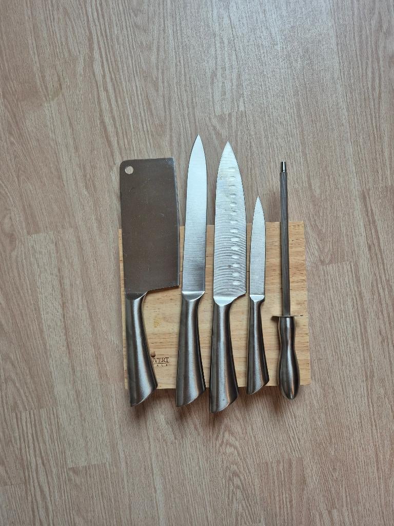 couvert royale messenblok, Huis en Inrichting, Ophalen of Verzenden, Zo goed als nieuw, Rvs of Chroom, Vaatwasserbestendig