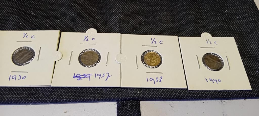 Nederland . 4 halve centen, Ophalen of Verzenden, Koningin Wilhelmina