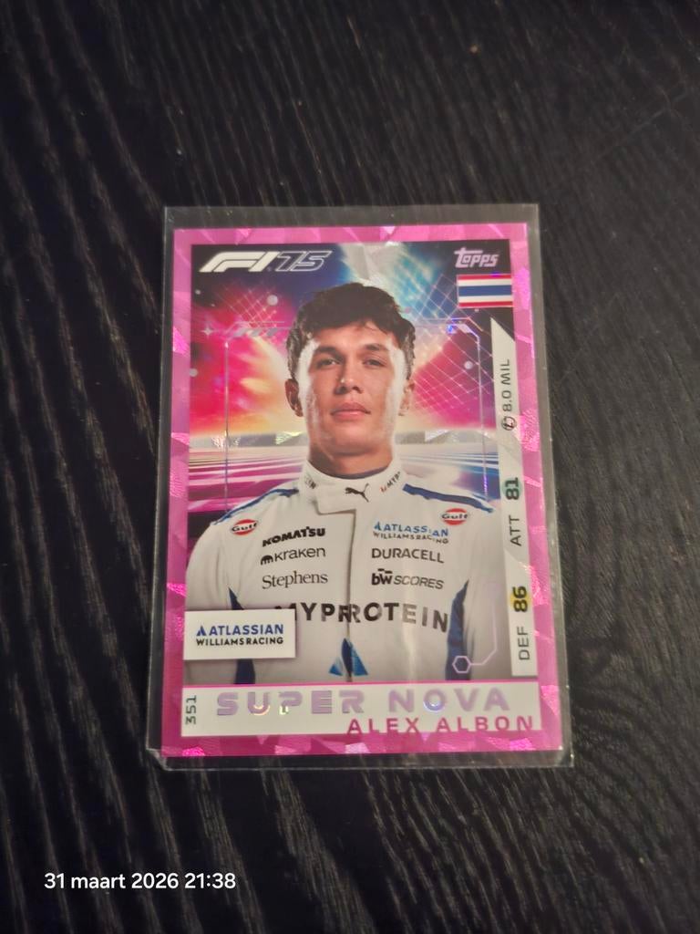 Topps F1 Super Nova Alex Albon kaart, Ophalen of Verzenden