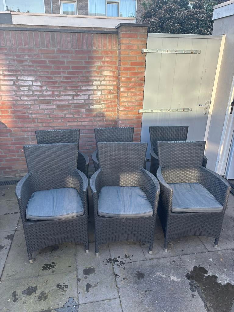 Zwarte rieten stoelen van Bois le Duc, Ophalen, Gebruikt, Wicker