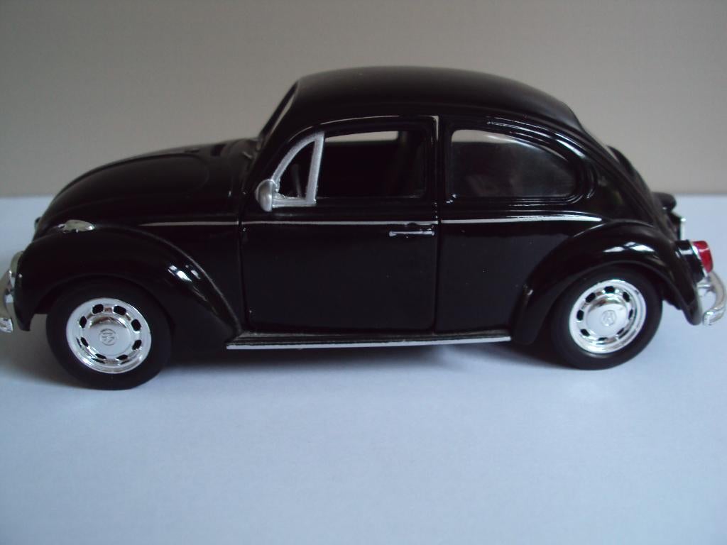 Welly modelauto VW Beetle 1/38 - zwart, Ophalen of Verzenden, Zo goed als nieuw, Auto