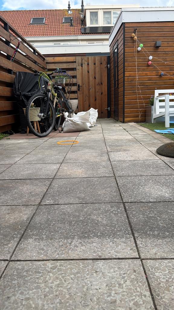 Tegels 40x40 - 30m2 gratis afhalen, Ophalen, Gebruikt, 10 m² of meer, Beton