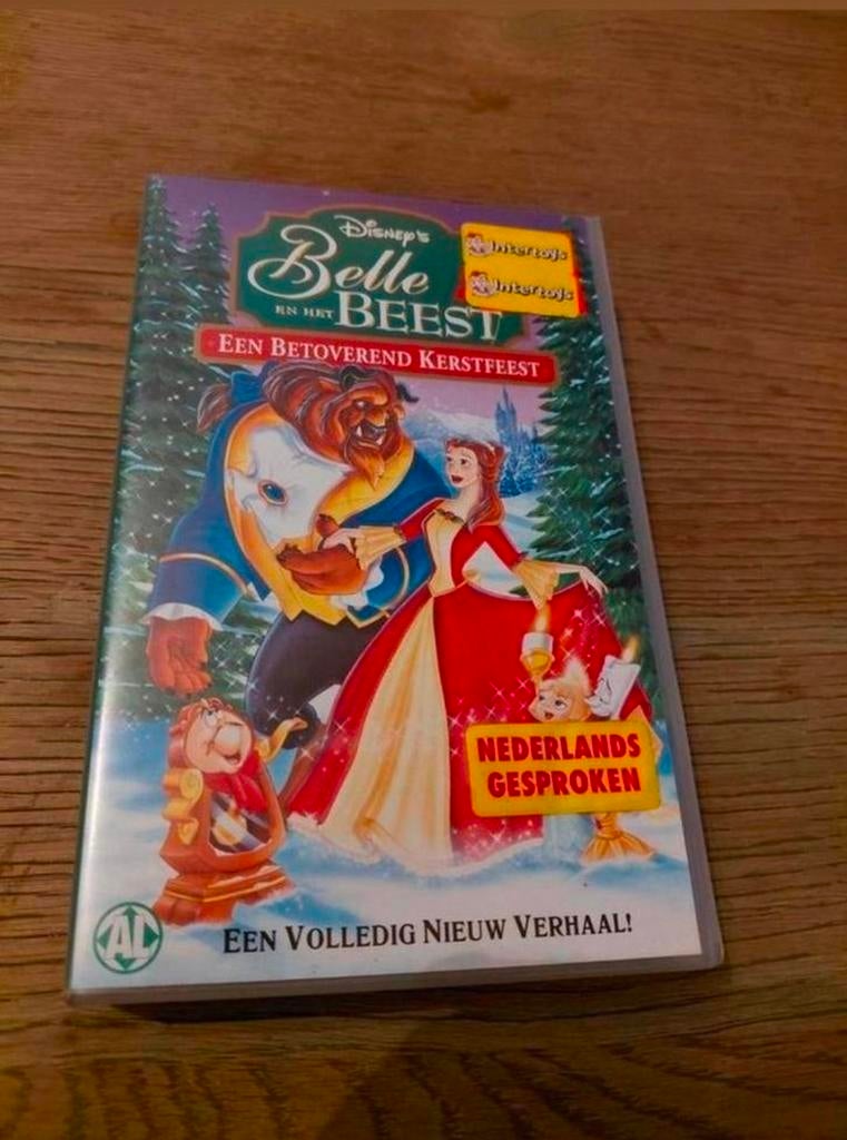 Disney Belle en het Beest Betoverend Kerstfeest videoband, Alle leeftijden, Ophalen of Verzenden, Gebruikt, Tekenfilms en Animatie