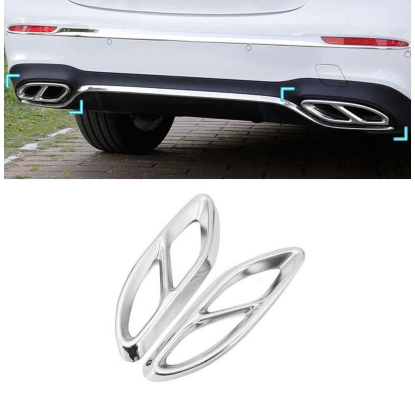 AMG look Chrome uitlaat trim tip decoratie lijsten€29,95 SET, Auto diversen, Tuning en Styling, Ophalen of Verzenden