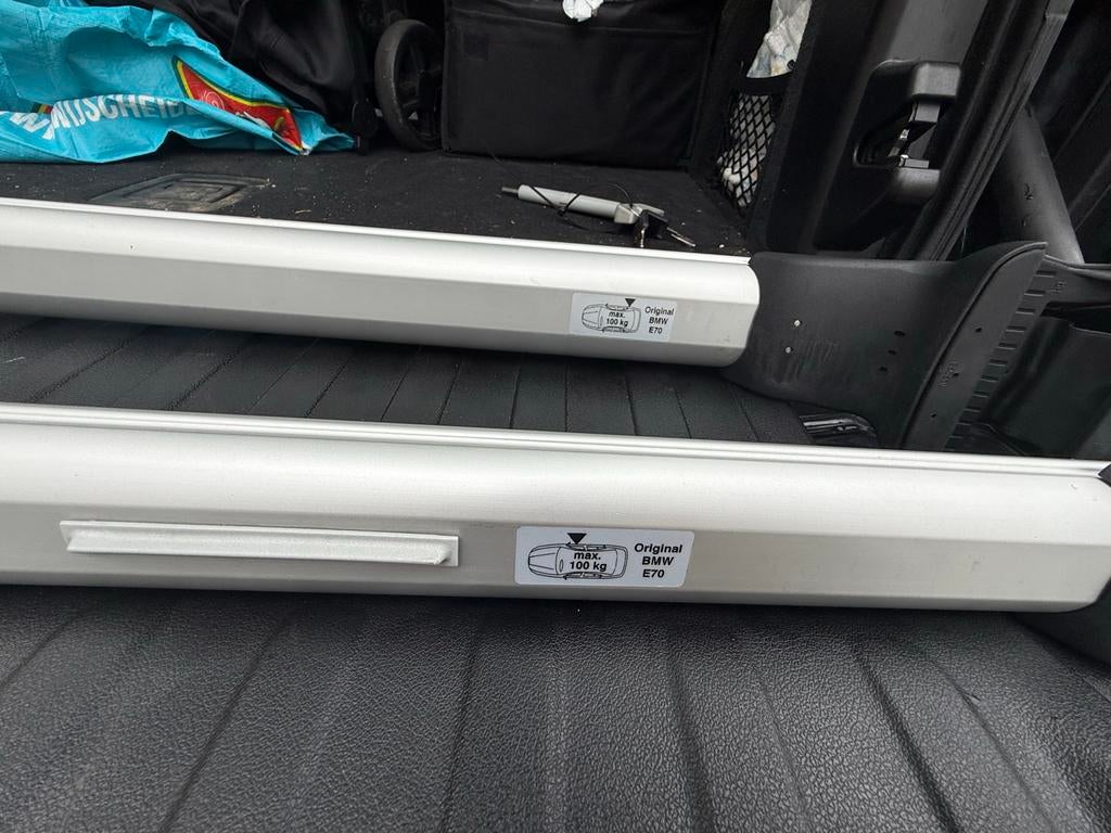 Originele BMW E70 Dakdragers - Max 100 kg, Auto diversen, Dakdragers, Ophalen of Verzenden, Gebruikt