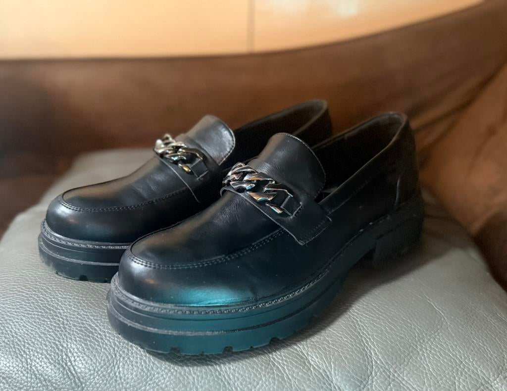 Dames Loafers, Nieuw Maat 41, Ophalen, Zo goed als nieuw, Zwart, Instappers