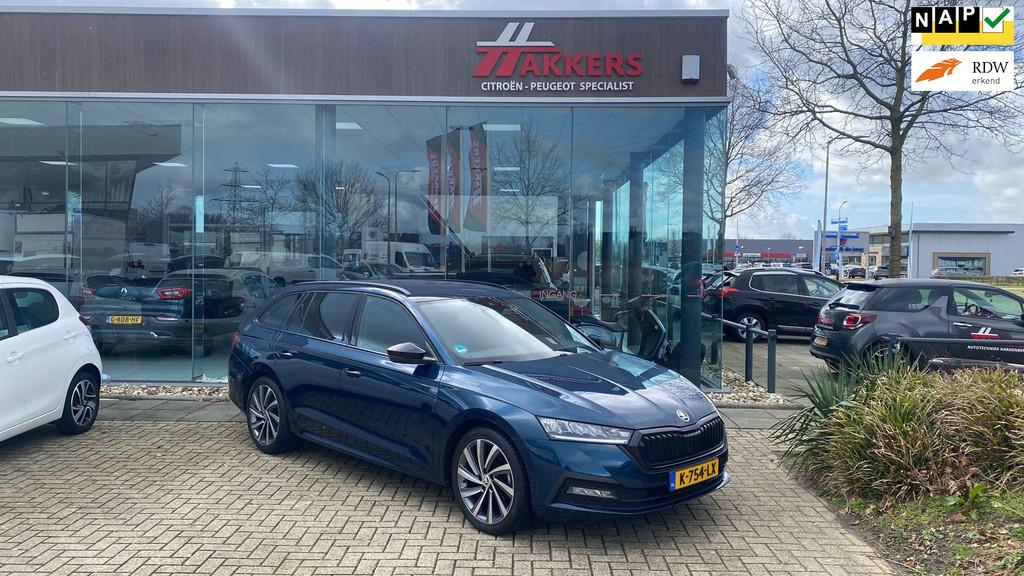 Skoda Octavia Combi 1.0 TSI Sport Business, Gebruikt, Euro 6, Blauw, Origineel Nederlands