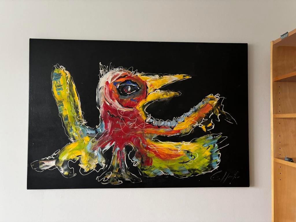 Olieverf schilderij Caspar van Houten 120 x 80 cm, Ophalen