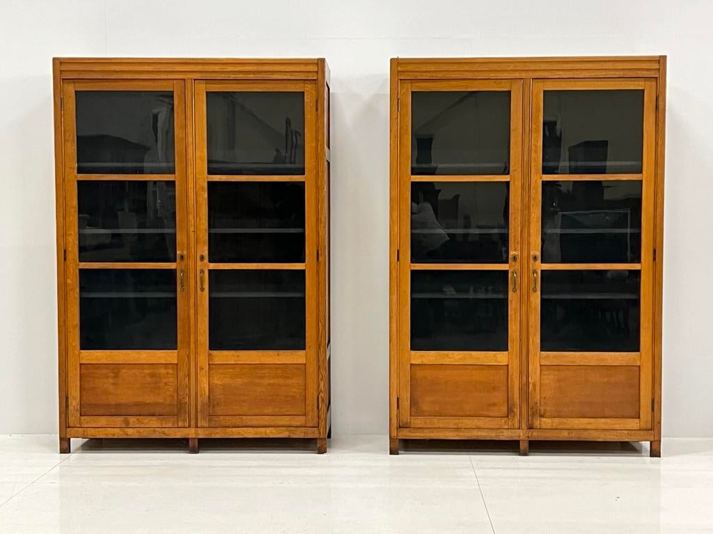 Set van 2 Art Deco boekenkasten eiken, Ophalen