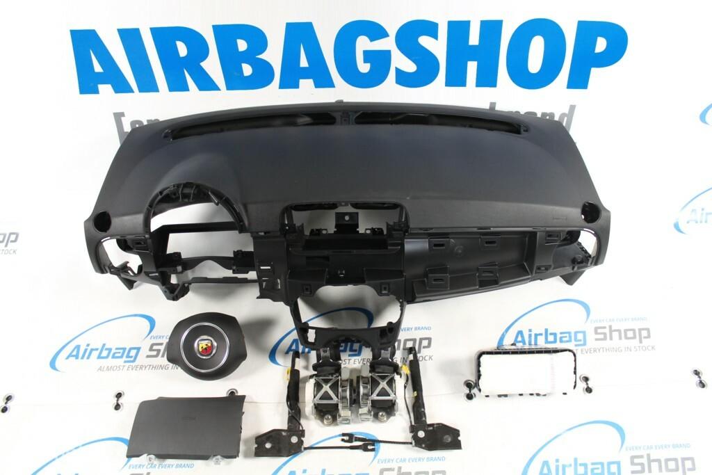 Airbag set - Dashboard zwart Abarth stuur Fiat 500 2007-...