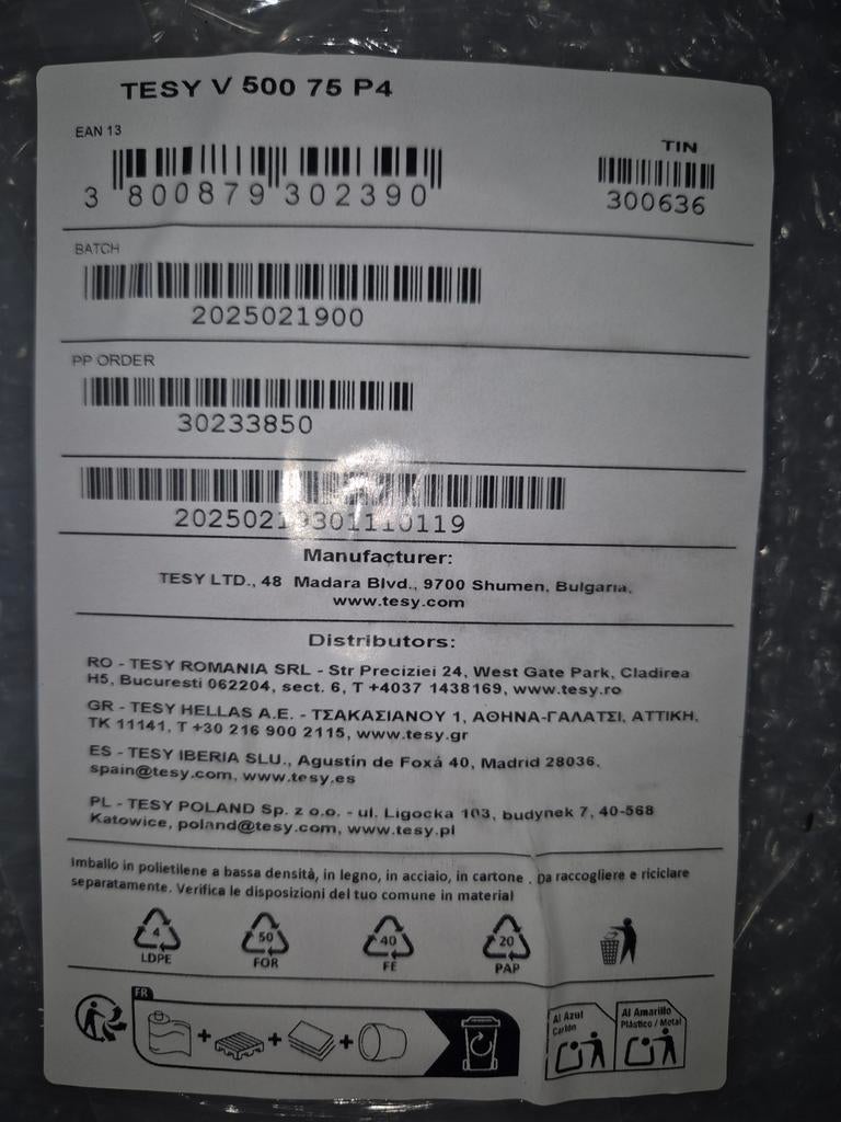 TESY Buffervat 500 liter - Nieuw, Doe-het-zelf en Verbouw, Geisers en Boilers, 100 liter of meer, Nieuw, Minder dan 3 jaar oud