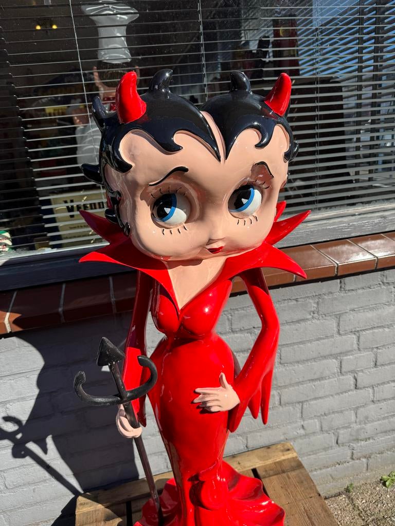 Grote Betty Boop Duivel Beeld - Uniek Decoratiestuk, Ophalen, Zo goed als nieuw, Fantasy
