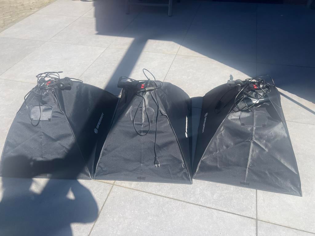 Bresser Fotostudio Set met achtergrondsupport, Ophalen, Gebruikt, Complete fotostudio