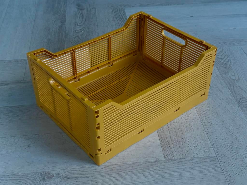 Opvouwbare HEMA krat - Geel, Ophalen, Opvouwbaar, Minder dan 35 cm, Minder dan 50 cm