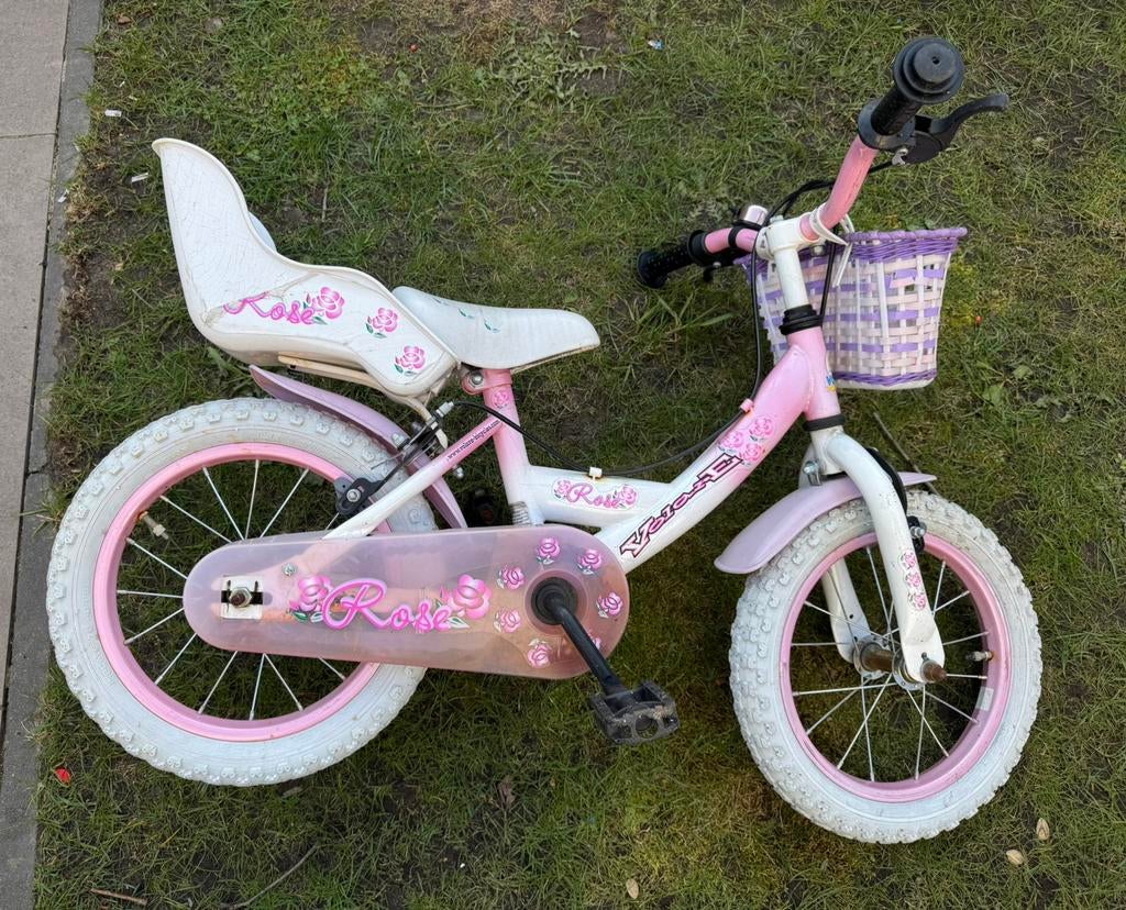 Kinderfiets meisje 14 inch, Ophalen of Verzenden, Zo goed als nieuw, Minder dan 16 inch