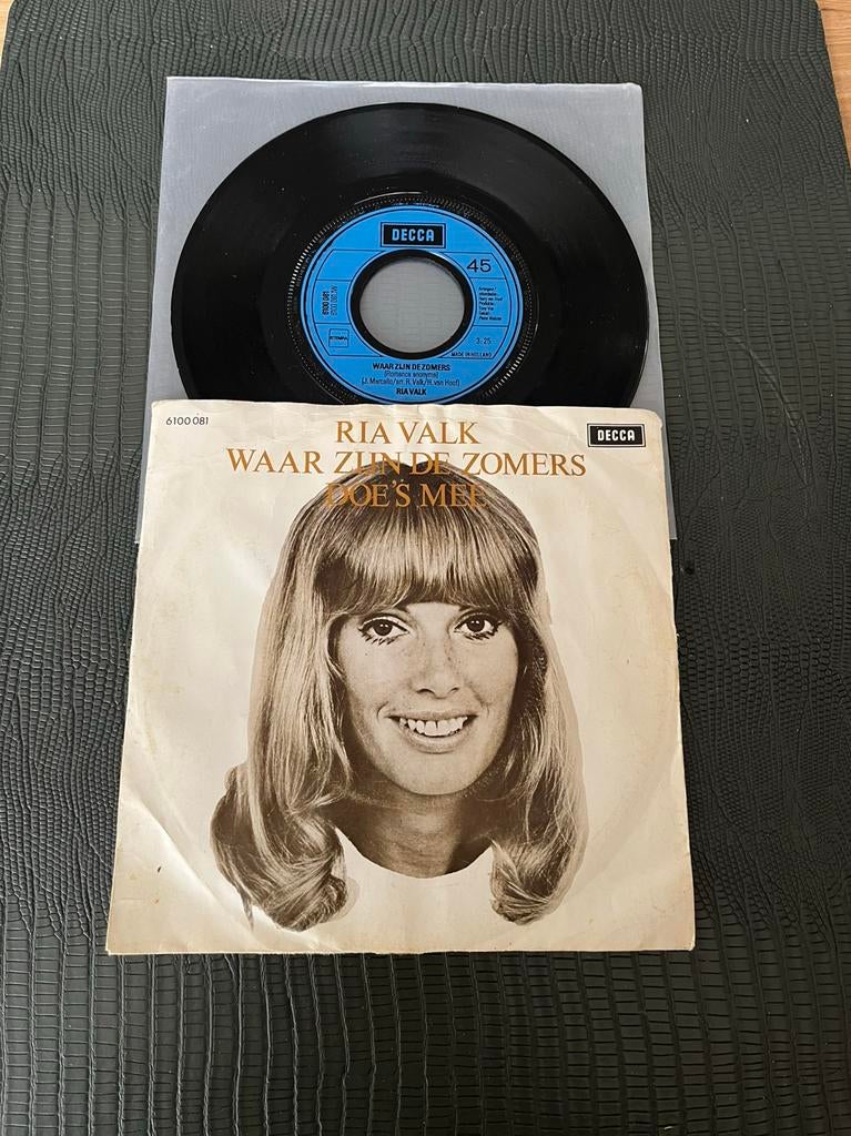 Mooie single Ria Valk - Waar zijn de zomers, Gebruikt, 7 inch, Single, Ophalen of Verzenden