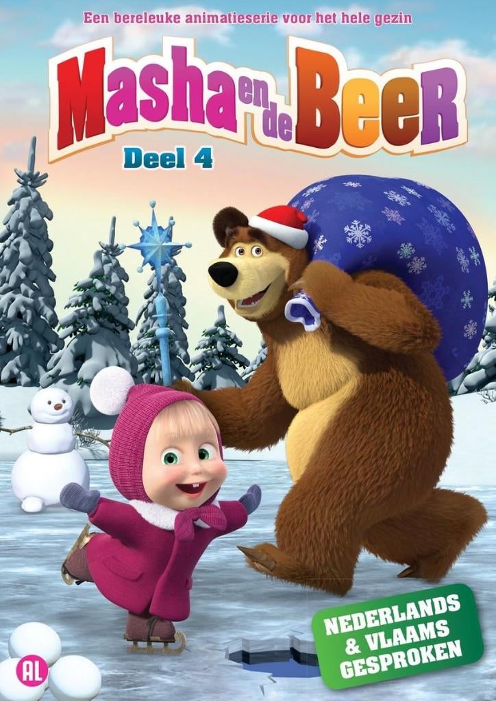 DVD Masha En De Beer - Deel 4, Avontuur, Alle leeftijden, Ophalen of Verzenden, Zo goed als nieuw