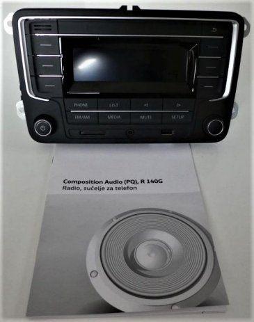 ORIGINELE VW RADIO MET BLUETOOTH USB CADDY T5 T6 TRANSPORTER, Ophalen of Verzenden, Nieuw