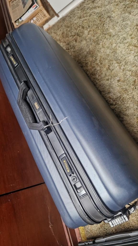 Rodeo koffer - Blauw - Hard kunststof 74cm breed, Wieltjes, Gebruikt, 50 tot 60 cm, Hard kunststof