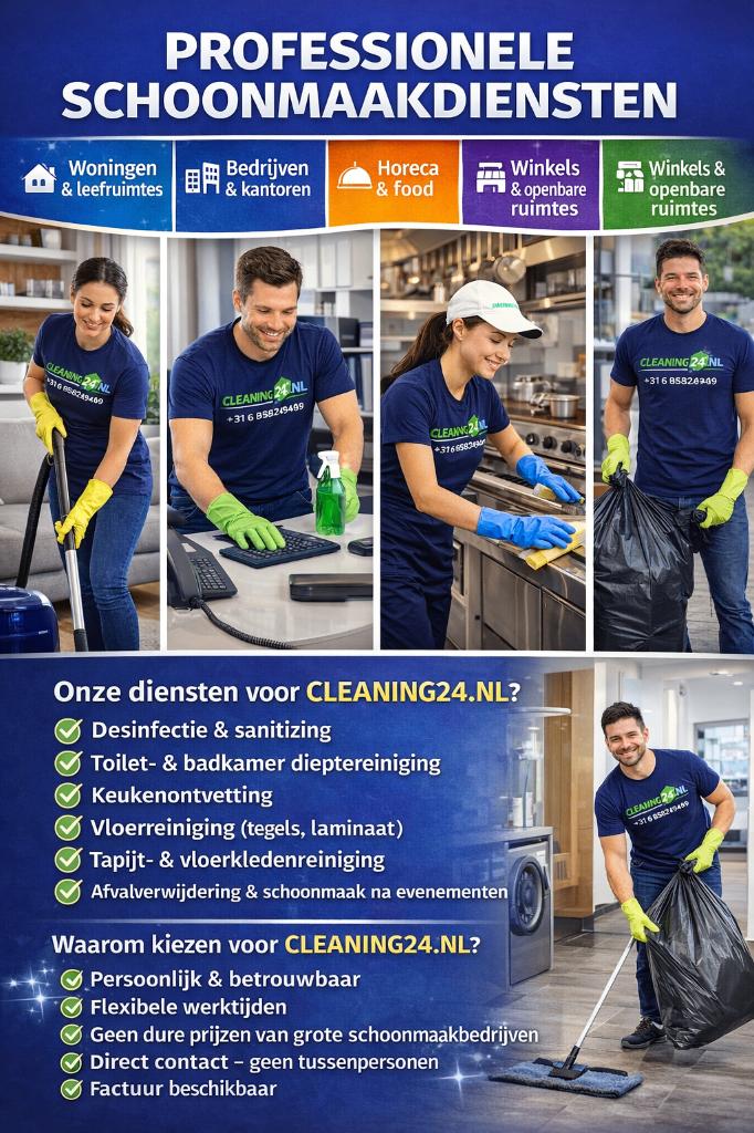 Professionele ZZP Schoonmaak in Amsterdam & Regio (+55km), Schoonmaken bedrijfsruimte