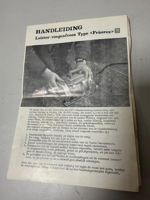 Leister voegenfrees, Ophalen, Gebruikt