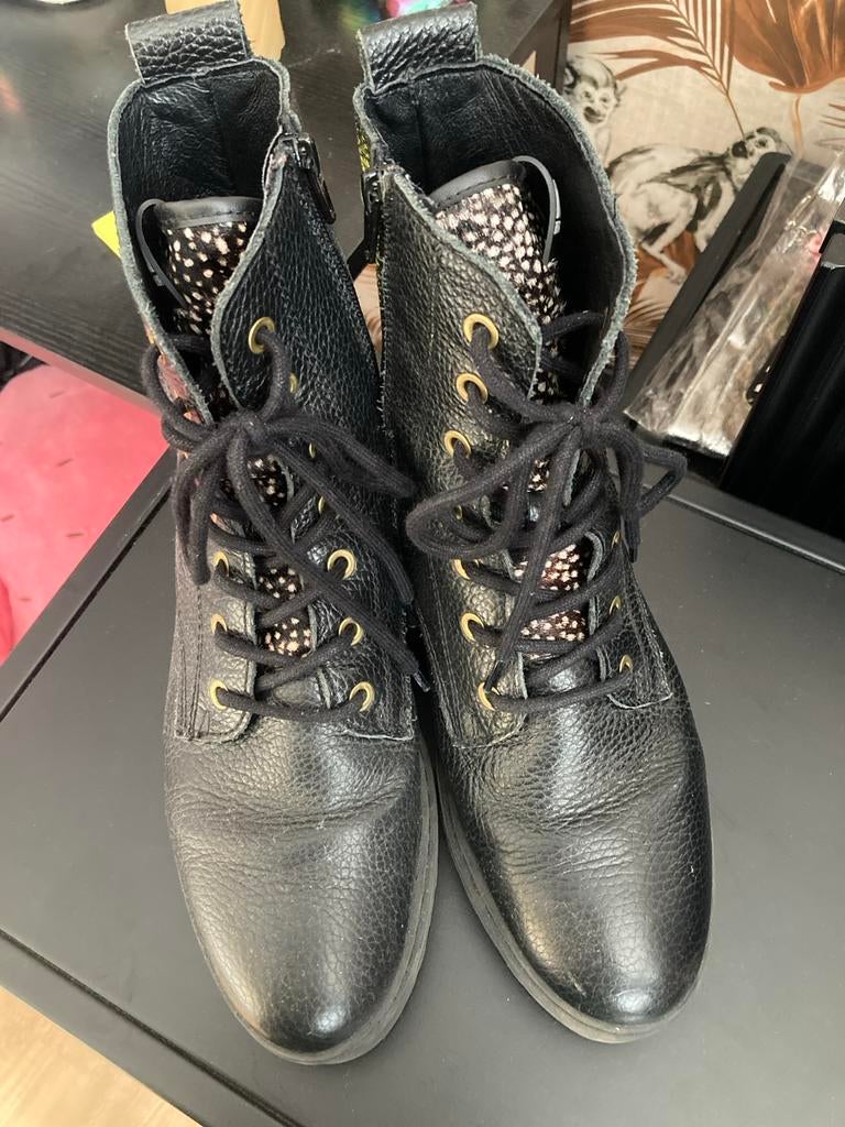 Maruti zwarte leren laarzen maat 40, Hoge laarzen, Zwart, Ophalen of Verzenden, Maruti