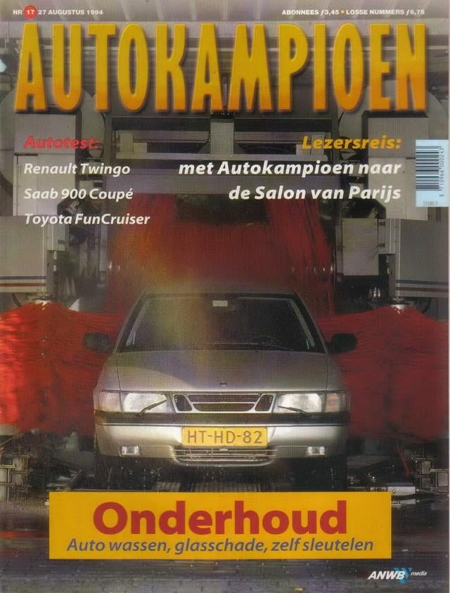 Autokampioen 17 1994 : Saab 900 S - Toyota FunCruiser - NSU, Ophalen of Verzenden, Gelezen, Algemeen