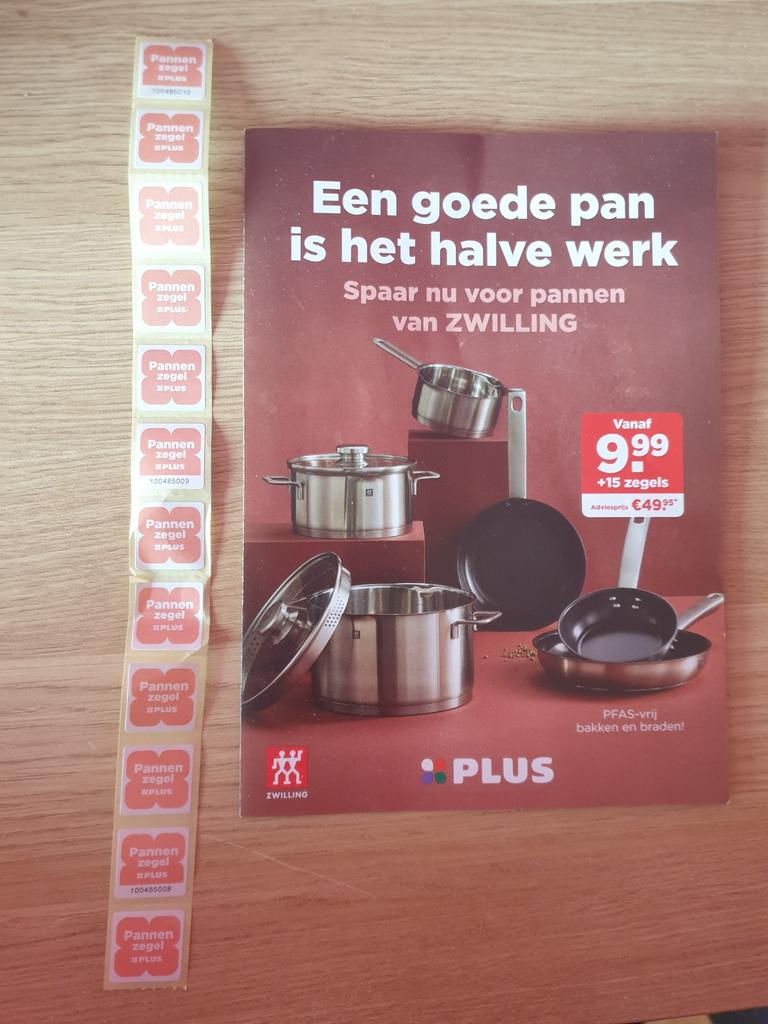 Plus pannenzegels 12 stuks, Verzamelen, Supermarktacties, Plus, Ophalen