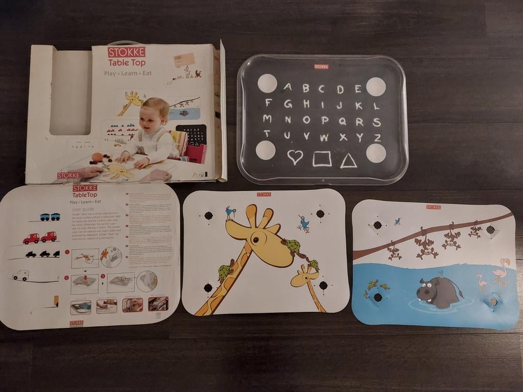Stokke Table Top Speelblad, Ophalen, Gebruikt, Speelkleed, Met geluid