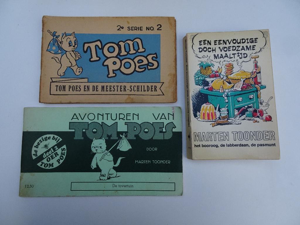 Tom Poes, 3 verhalen, Gelezen, Marten Toonder, Ophalen of Verzenden, Meerdere stripboeken
