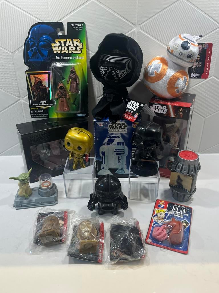Grote verzameling Star Wars speelgoed merchandise Dart Vader, Verzenden, Zo goed als nieuw, Actiefiguurtje