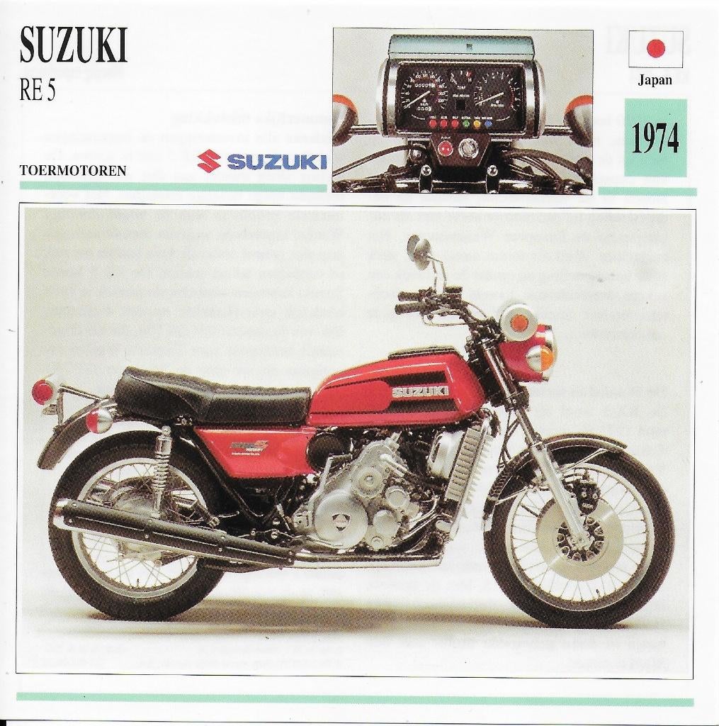 Mk02 motorkaart suzuki re 5  (1974 ), Ophalen of Verzenden, Zo goed als nieuw, Auto's