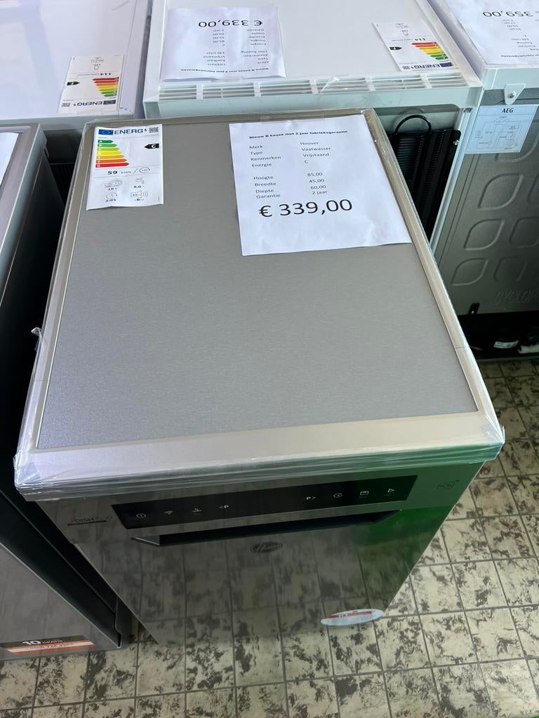 Hoover 45 cm vaatwasser nieuw, Minder dan 10 liter, Ophalen of Verzenden, Vrijstaand, Minder dan 45 cm