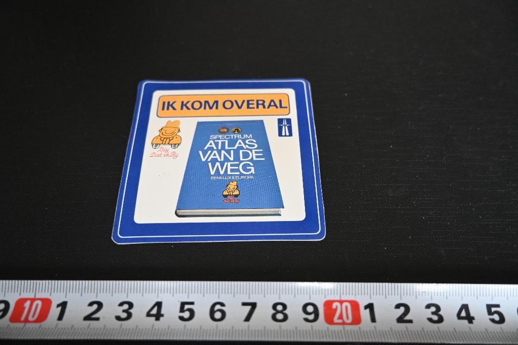 sticker SPECTRUM Atlas van de weg  Blij dat ik Rij Ik KOM, Verzamelen, Ophalen, Zo goed als nieuw