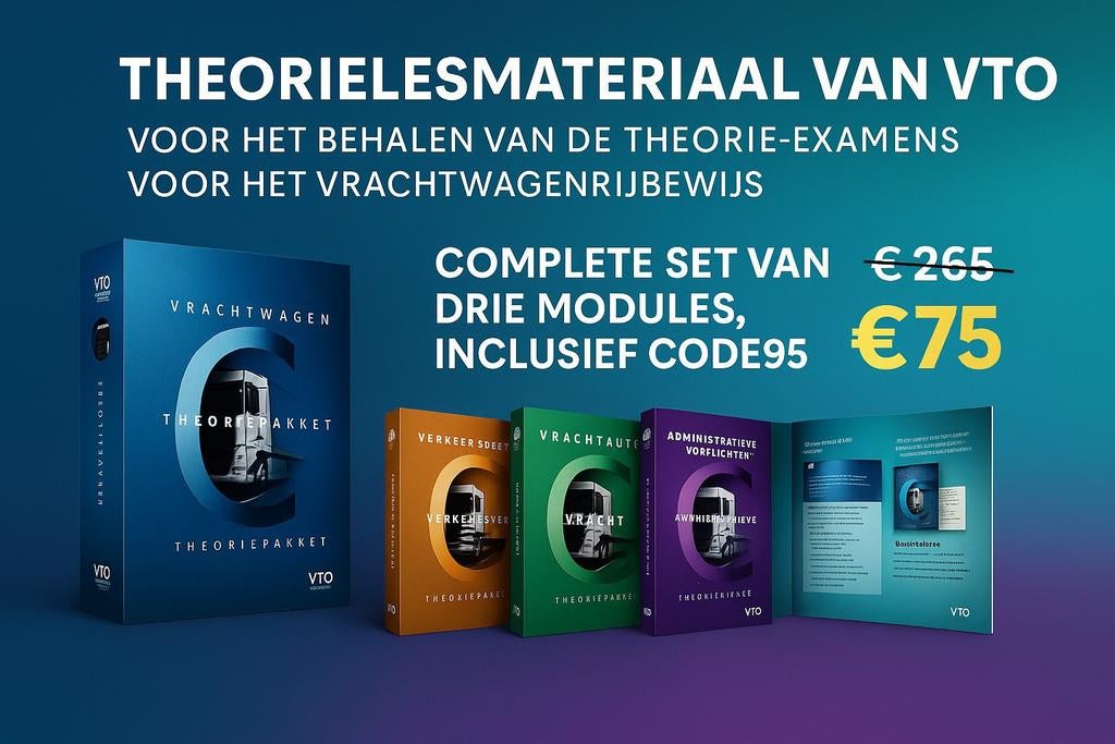 Vrachtwagen theorieboeken + Code95 + Online (Nieuw), Boeken, Verzenden, Nieuw, Niet van toepassing, VTO