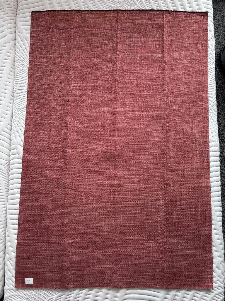 Lap stof rood terra 110 x 80 cm gordijnstof, Ophalen of Verzenden, Zo goed als nieuw, 30 tot 120 cm, Polyester