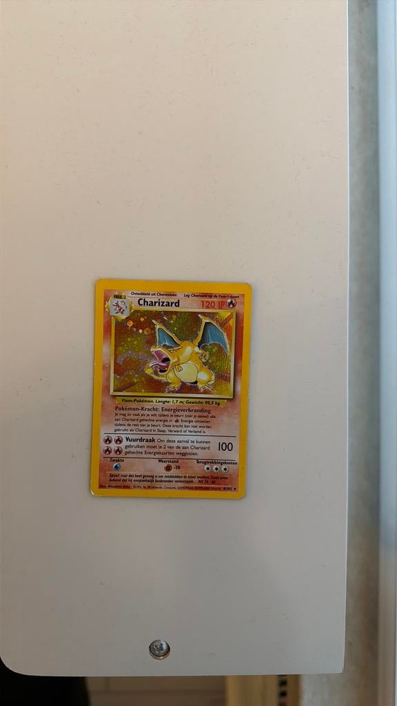 Charizard 4/102- base set NL, Ophalen of Verzenden, Gebruikt, Losse kaart, Foil