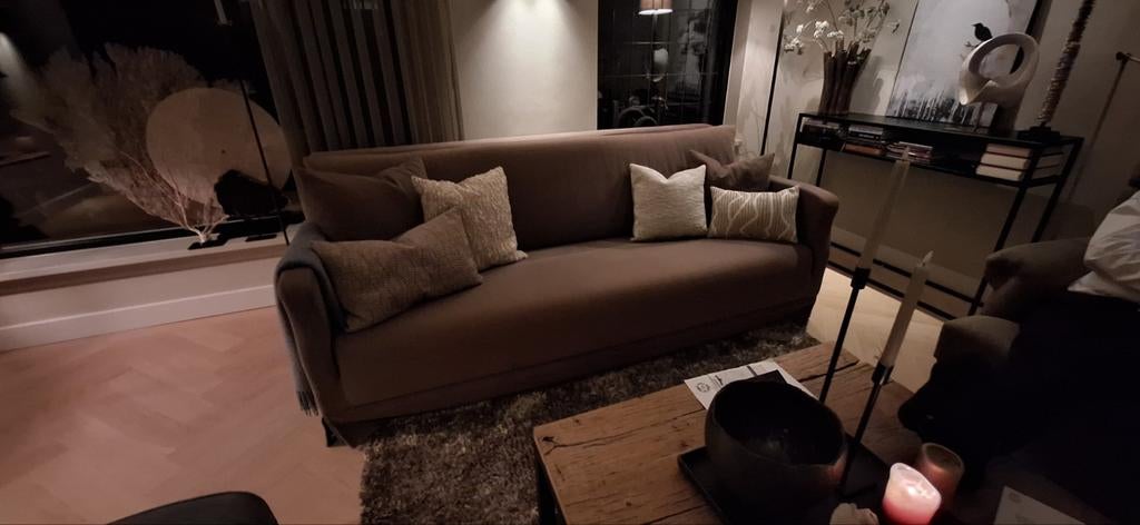 Originele Hoffz bank, Huis en Inrichting, Banken | Complete zithoeken, Zo goed als nieuw, Stof, Ophalen of Verzenden