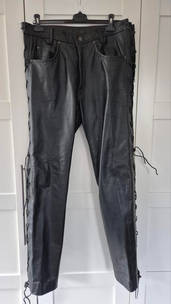 Leren broek met veters, Ophalen, Tweedehands, Broek | leer