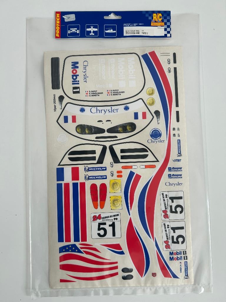 Protech decals Dodge Viper T0705.2 nieuw rc stickers