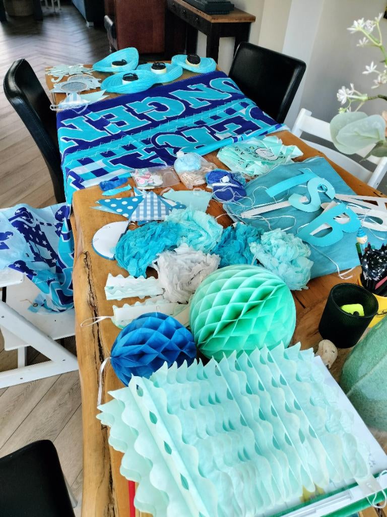 Versiering baby jongen, Ophalen of Verzenden, Gebruikt, Versiering, Geboorte of Huwelijk